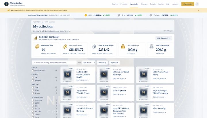Built by collectors, for collectors: the new Numistacker portal is open for registration and use